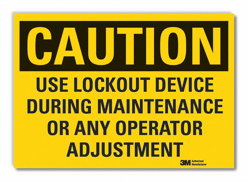Caution Sign 7inx10in Non-PVC Polymer