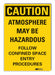 Confined Space Caution Rflct Lbl 7x5in