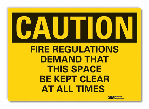 Caution Sign 7 x 10 in Non-PVC Polymer