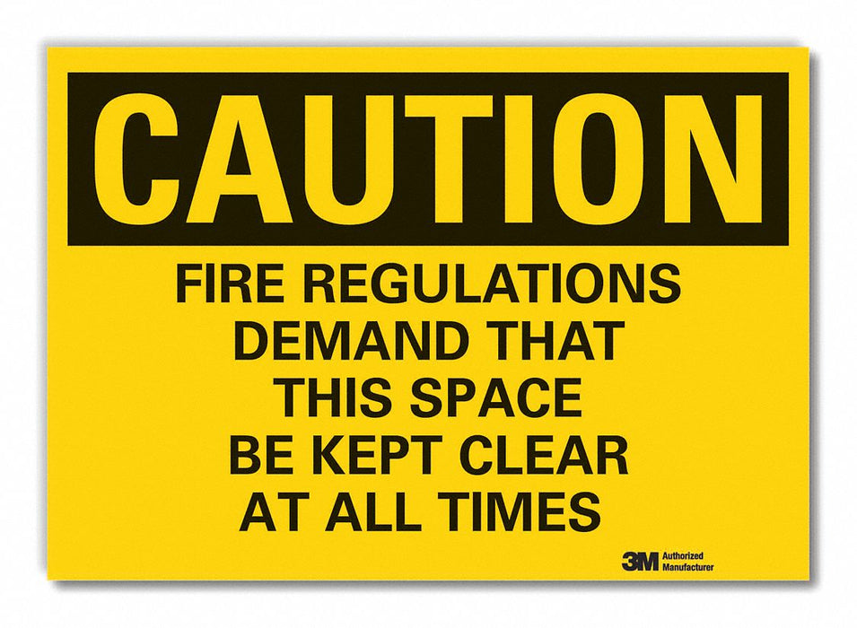Caution Sign 10 x 14 in Non-PVC Polymer