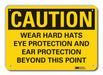 Caution Sign 10 in x 14 in Plastic