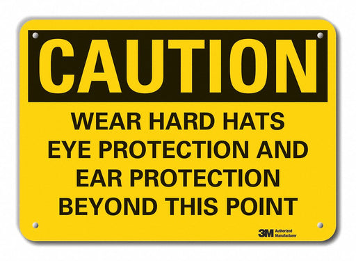 Caution Sign 10 in x 14 in Plastic