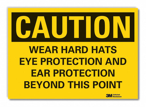 Caution Sign 7in x 10in Non-PVC Polymer
