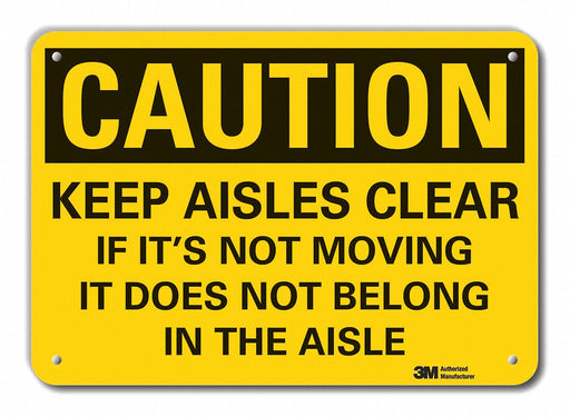 Caution Sign 10 in x 14 in Plastic