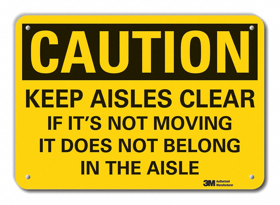 Rflctv Keep Clear Cautn Sign 7x10in Alum