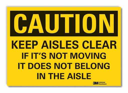 Caution Sign 7in x 10in Non-PVC Polymer