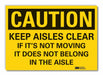 Keep Clear Caution Rflctv Label 10x14in