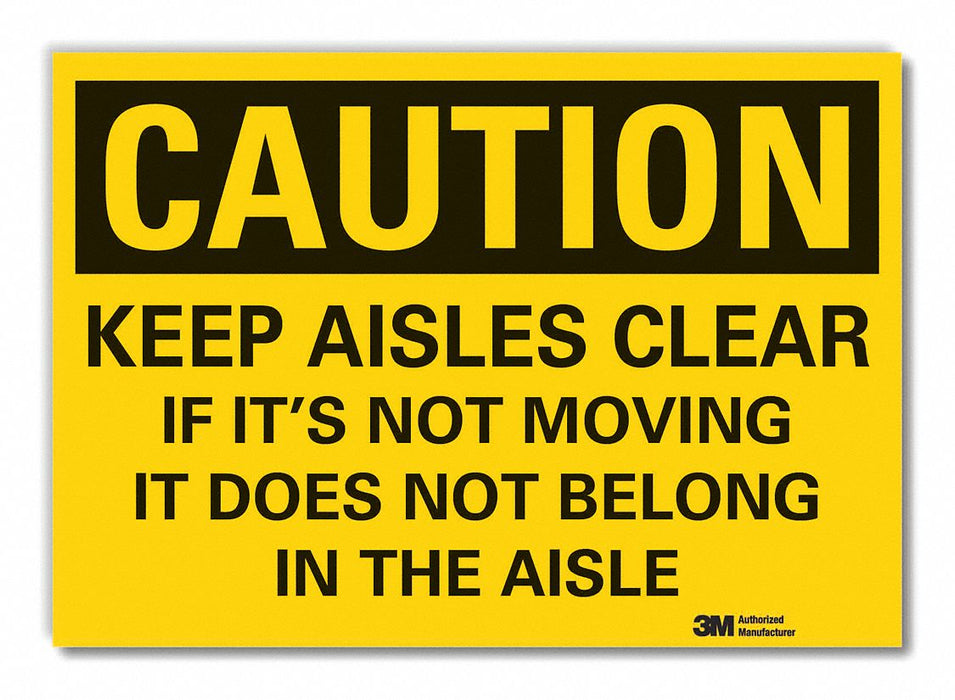 Keep Clear Caution Rflctv Lbl 3 1/2x5in