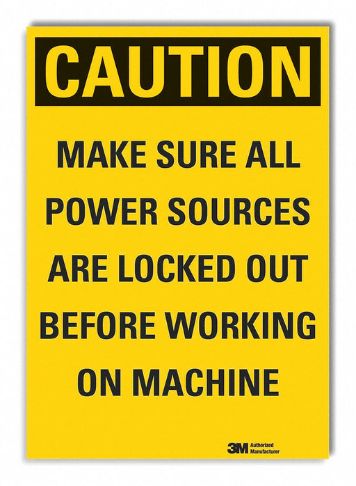 Caution Sign 14inx10in Non-PVC Polymer