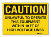 K3081 Caution Sign 7inx10in Non-PVC Polymer