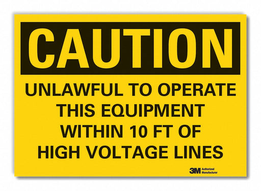 K3081 Caution Sign 7inx10in Non-PVC Polymer