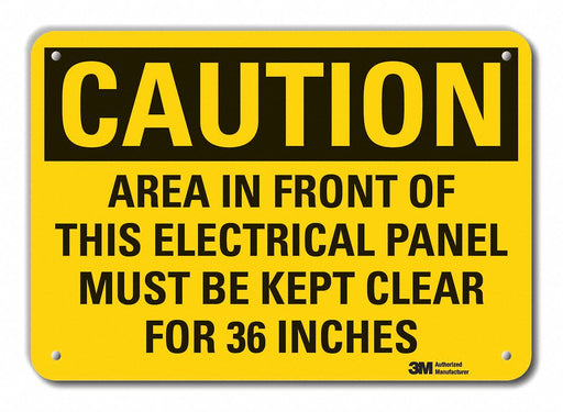 Caution Sign 10 inx14 in Plastic