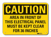 Caution Sign 7 inx10 in Plastic