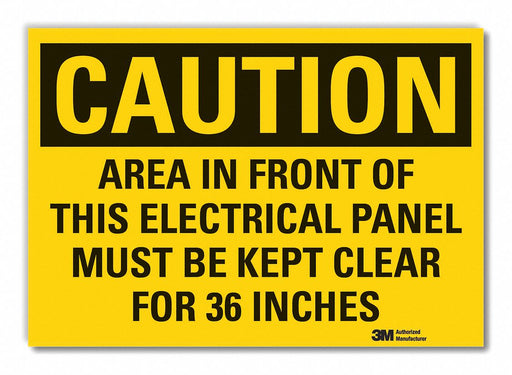 Caution Sign 7inx10in Non-PVC Polymer
