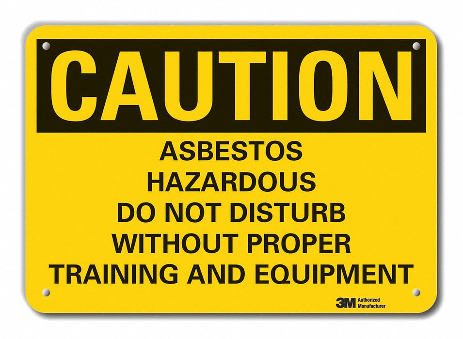 Caution Sign 7 in x 10 in Plastic