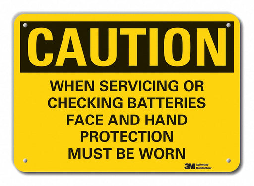Caution Sign 10 in x 14 in Plastic