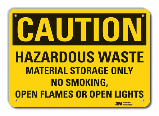 Caution Sign 10 in x 14 in Plastic