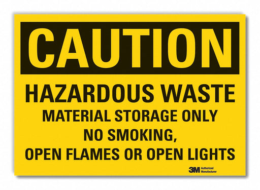 Caution Sign 7in x 10in Non-PVC Polymer