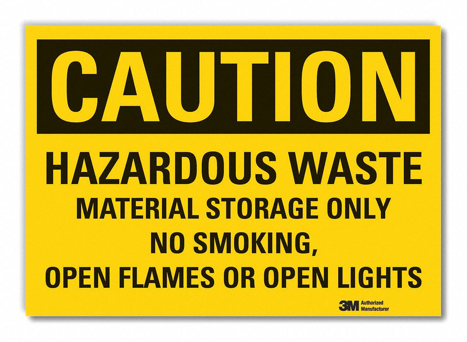 Caution Sign 7in x 10in Non-PVC Polymer