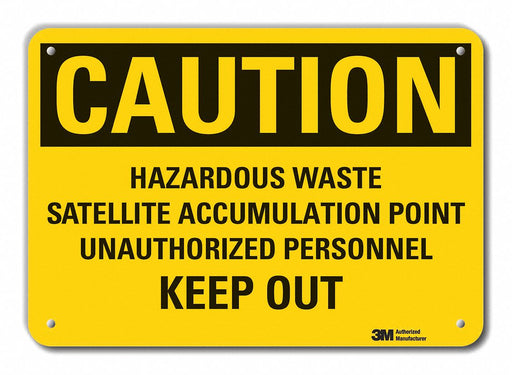 Caution Sign 10 inx14 in Plastic