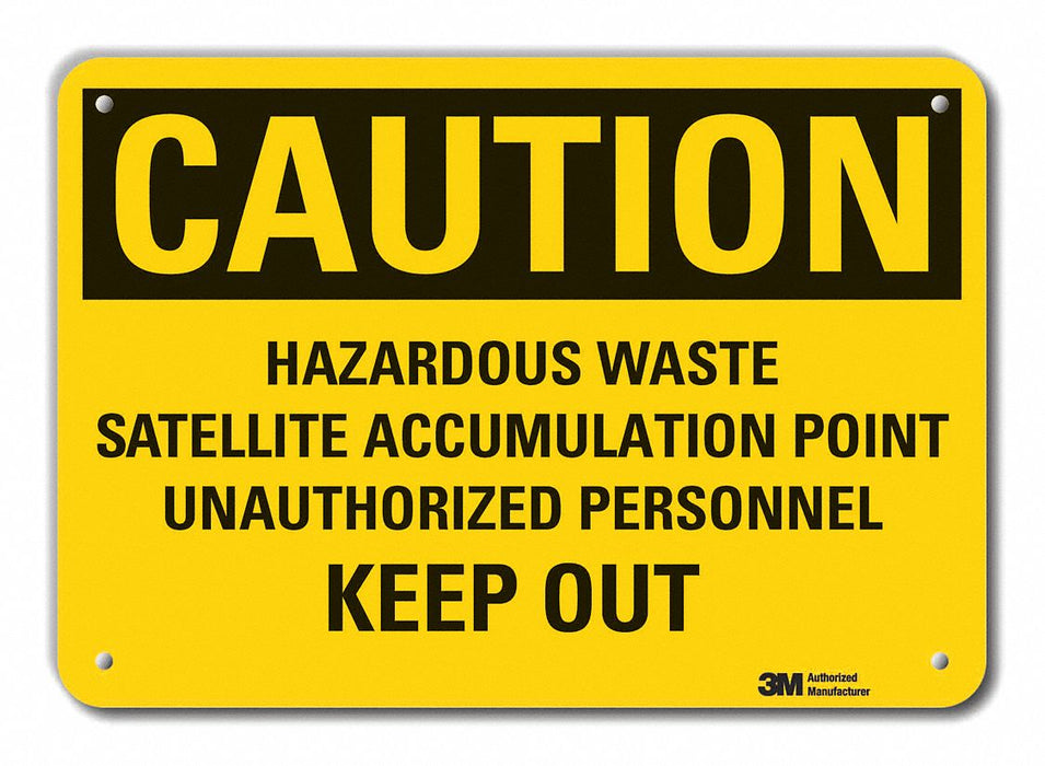 Caution Sign 10 inx14 in Plastic