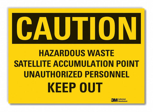 Caution Sign 10inx14in Non-PVC Polymer