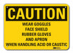 Caution Sign 10 inx14 in Plastic