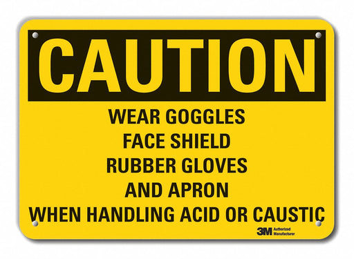 Caution Sign 10 inx14 in Plastic