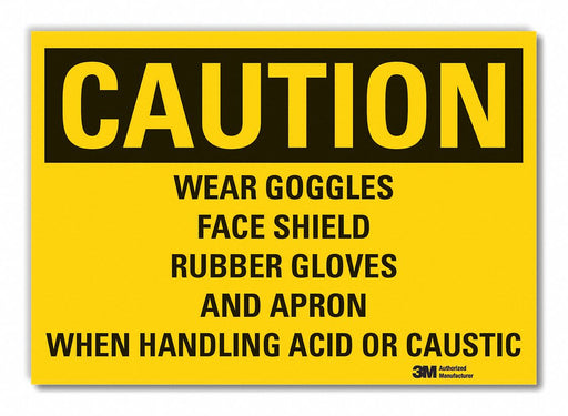 Caution Sign 7in x 10in Non-PVC Polymer
