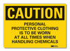 Caution Sign 7in x 10in Non-PVC Polymer