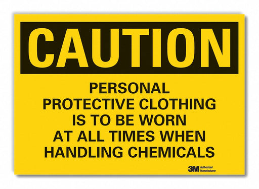 Caution Sign 7in x 10in Non-PVC Polymer