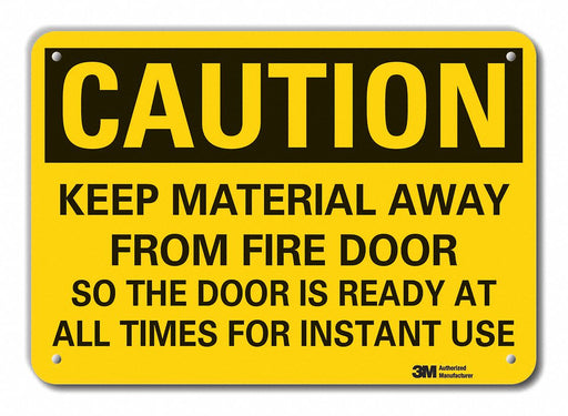 Fire Sign 10 in x 14 in Plastic