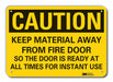 Rflctv Fire Door Cautn Sign 10x14in Alum