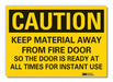 Fire Door Caution Rflctv Label 7x10in
