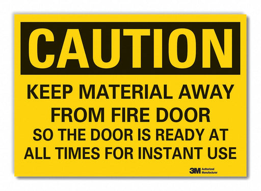 Caution Sign 7in x 10in Non-PVC Polymer