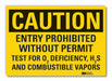 Caution Sign 7in x 10in Non-PVC Polymer