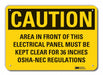 Caution Sign 7 in x 10 in Aluminum