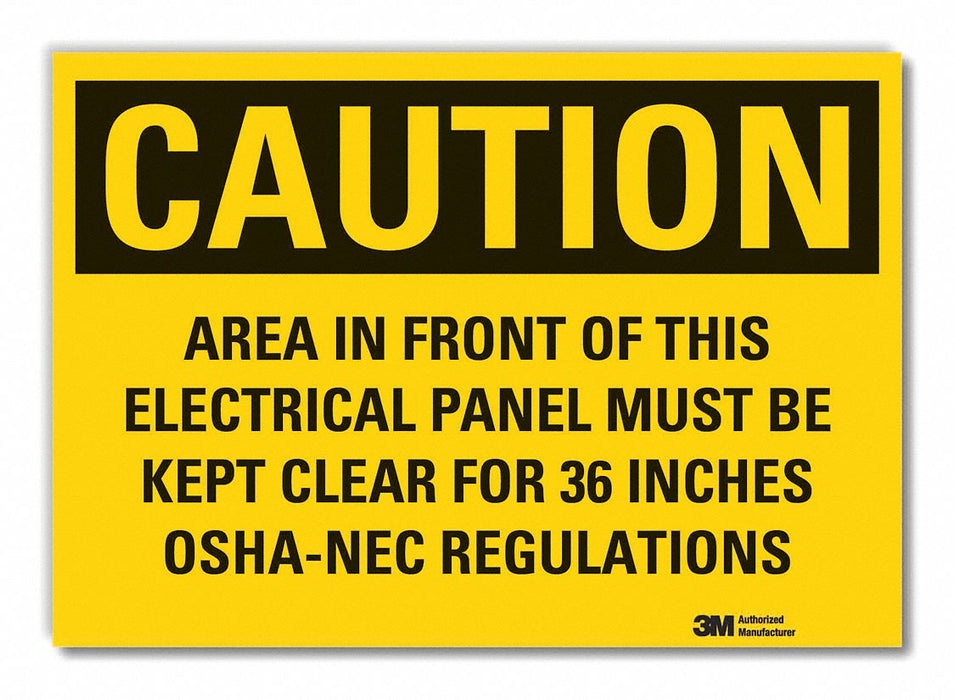 Caution Sign 10inx14in Non-PVC Polymer