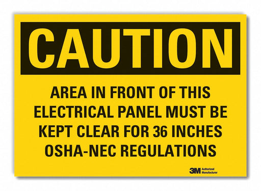 Caution Sign 7inx10in Non-PVC Polymer