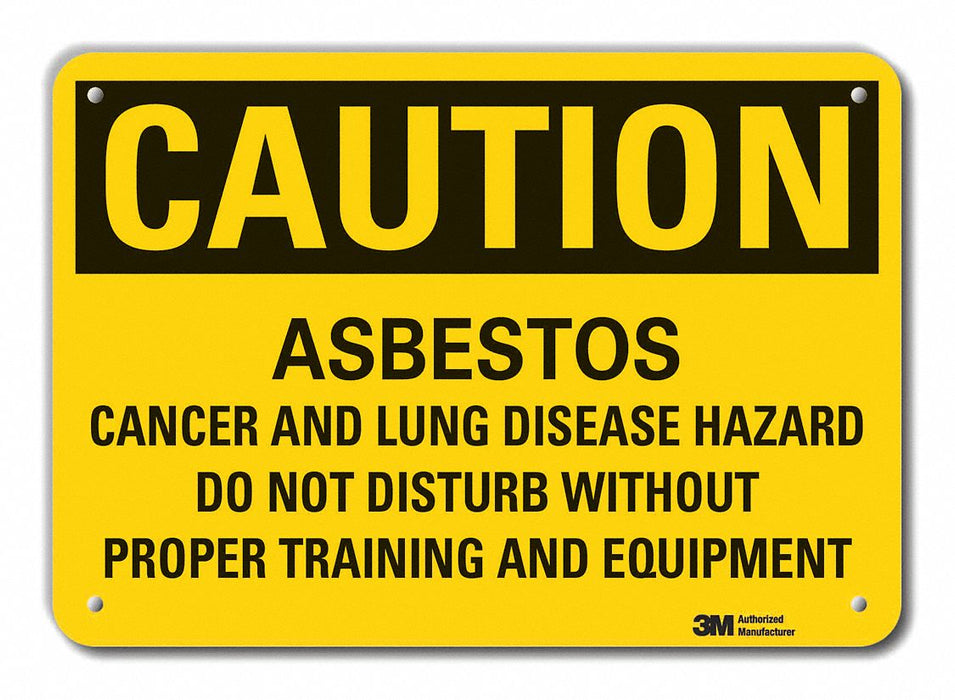 Caution Sign 7 in x 10 in Plastic