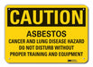 Rflct Asbestos Caution Sign 7x10in Alum