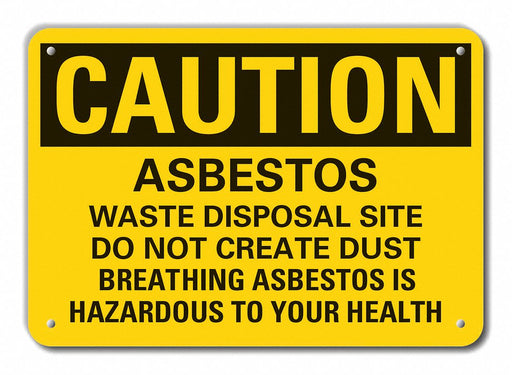 Caution Sign 10 in x 14 in Plastic