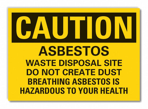 Caution Sign 7in x 10in Non-PVC Polymer