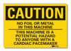 Microwave Caution Rflct Label 5inx7in