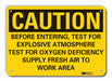 Caution Sign 7 in x 10 in Plastic