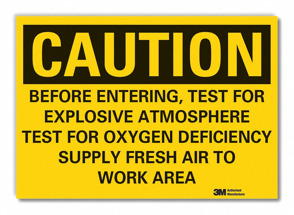 Explosive Mtr Caution Rflct Lbl 7x10in