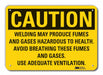 Rflct Welding Hzrd Caution Sign 7x10in