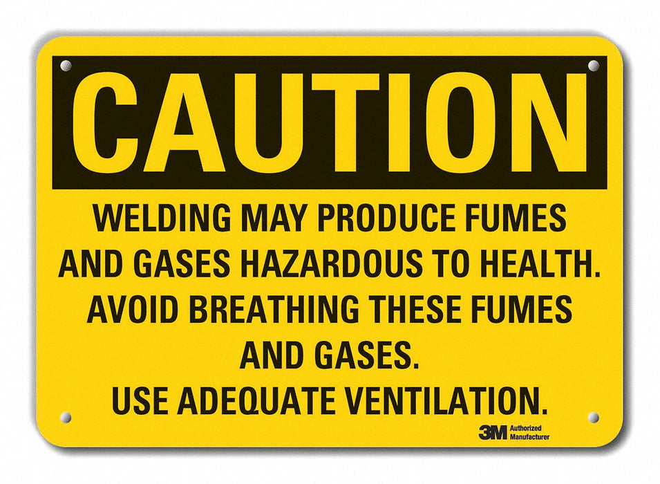 Rflct Welding Hzrd Caution Sign 7x10in