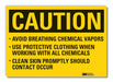PPE Caution Rflct Label 10 in x 14 in