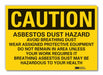 Asbestos Rflct Label 7 in x 10 in
